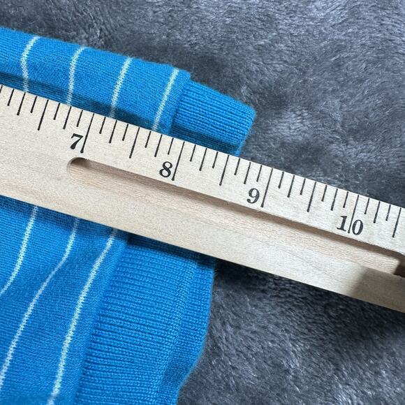 Polo Ralph Lauren Polo Shirt Mens Large Blue Striped Collard Embroidered Golf - Picture 7 of 8